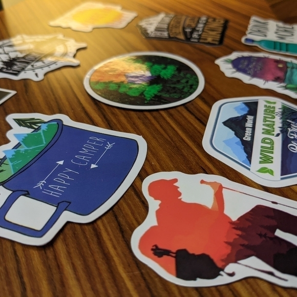 HIKING trail adventure inspired outdoor stickers set of 10 pcs New H009 - Picture 5 of 5